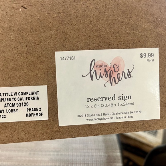 4 Rustic Reserved Signs - Picture 3 of 3